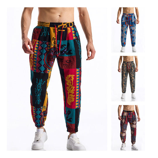 Herren Jogginghose mit modernem Patchwork-Design EB