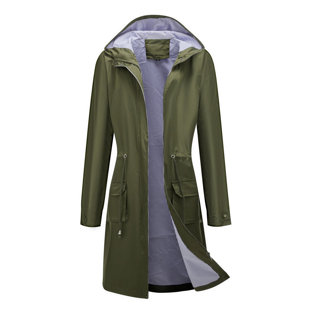 Damen winddichte Freizeitjacke mit praktischen Kordelzügen und Innenfutter EB