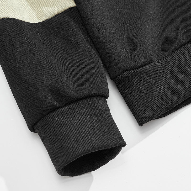 Herren sportlicher Langarm-Polo mit modernem Design und Kontrastärmel EB