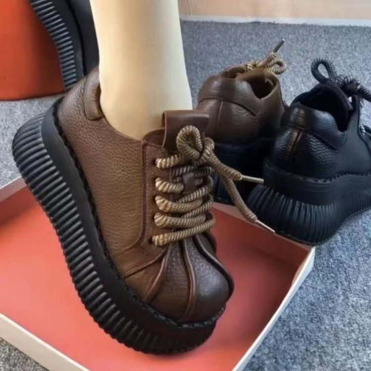 Damen Sneakers mit dicker Profilsohle und trendy Schnürung EB