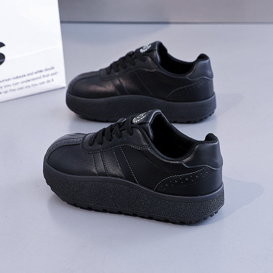 Damen Komfortable Sneaker mit dicker Laufsohle und elegantem Design EB