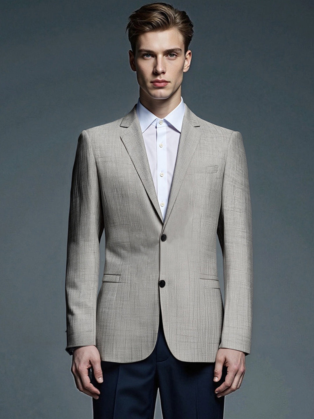 Herren eleganter strukturierten Anzugjacke EB