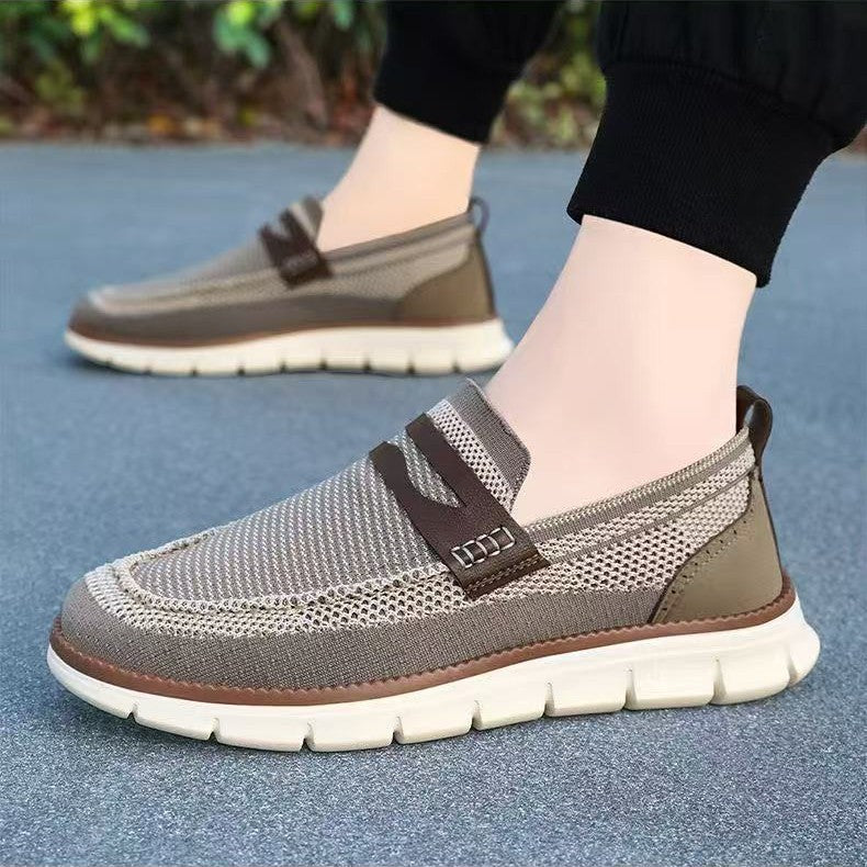Damen Slip-On Freizeit-Schuhe mit atmungsaktivem Mesh-Obermaterial EB