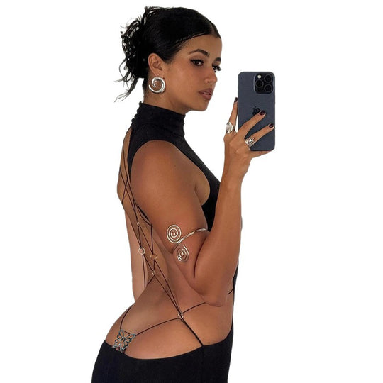 Damen Spitzen-Brautoberteil mit zarten Schmetterlings-Applikationen EB