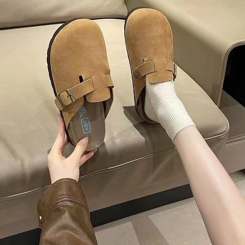 Damen Clogs mit modischen Riemen und rutschfester Sohle EB