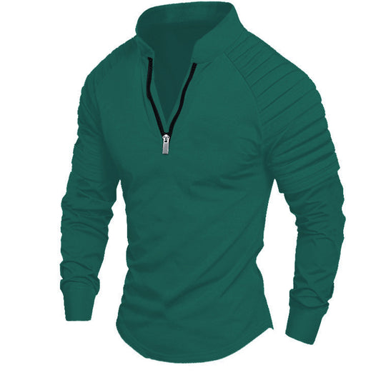 Herren Sportliches Langarmshirt mit halblangem Reißverschluss EB