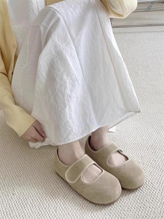Damen Bequeme Clogs mit Klettverschluss und ergonomischer Sohle EB