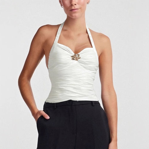 Damen Elegantes Trägertop mit floralem Design EB