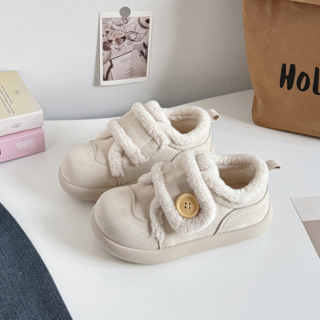 Damen Sneaker mit kuscheligem Innenfutter und praktischer Knopfakzent EB