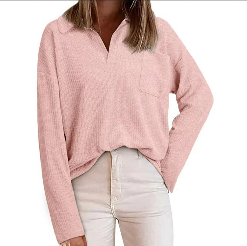 Damen Pullover mit strukturierter Oberfläche und lässigem Schnitt EB