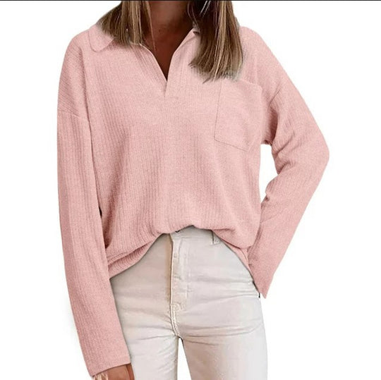 Damen Pullover mit strukturierter Oberfläche und lässigem Schnitt EB