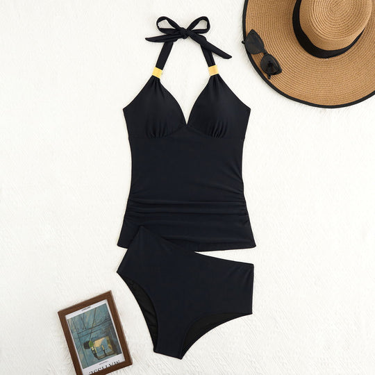 Damen Tankini-Set mit raffiniertem Schnitt und verstellbaren Trägern EB