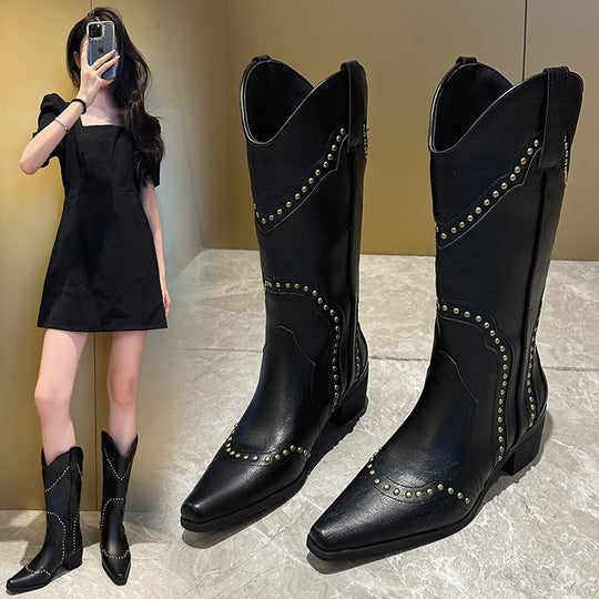 Damen Stiefeletten mit Nietenverzierung EB