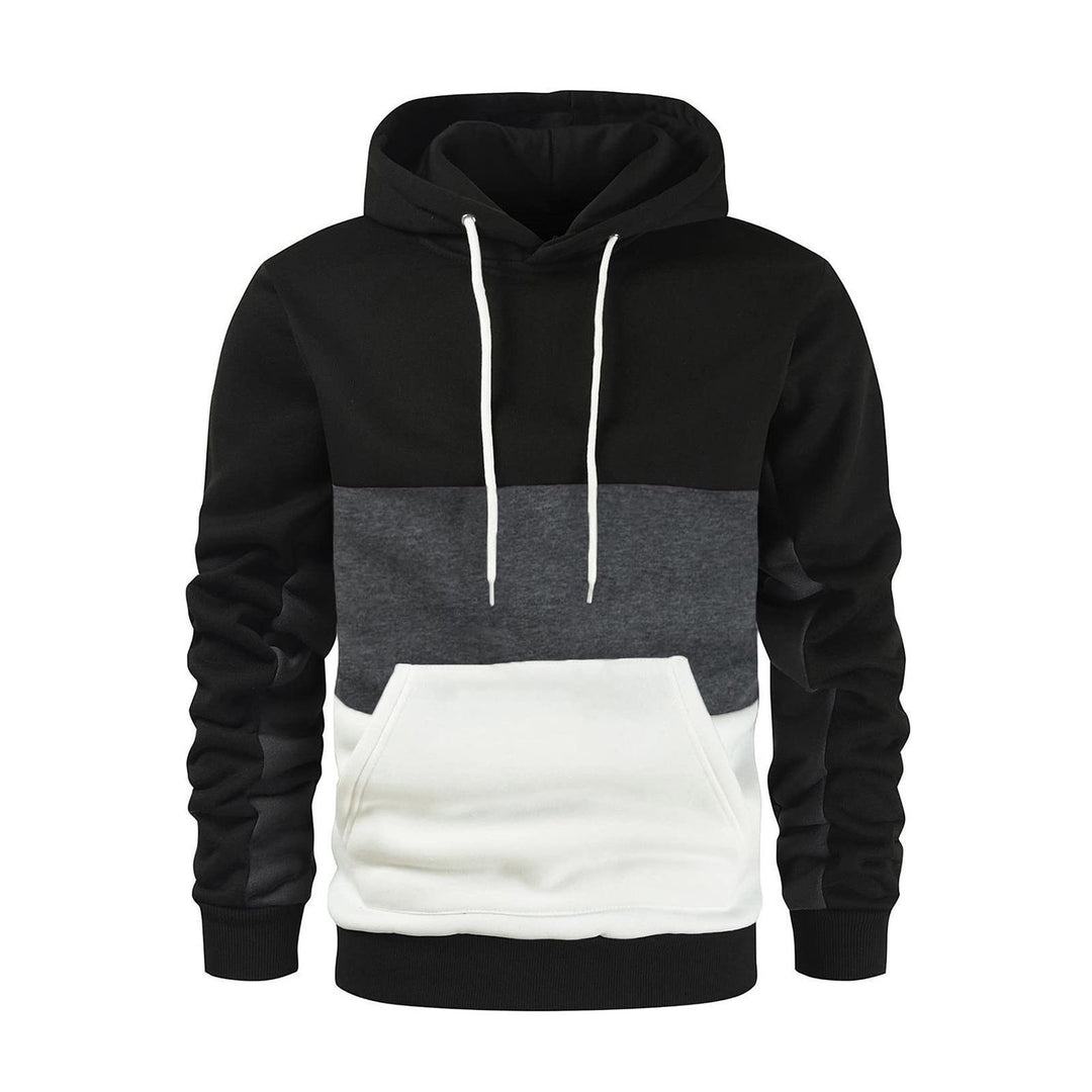 Unisex nan Kapuzenpullover mit Kordelzug, Kängurutasche und Farbblockdesign aus weichem Fleece EB