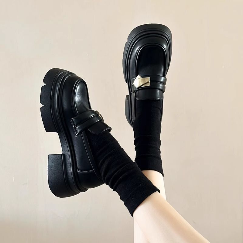 Damen Modische Plateau-Loafers mit komfortabler Sohle und elegantem Design EB
