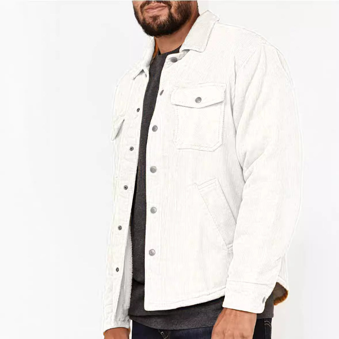 Herren Cordjacke mit utilitaristischen Details EB