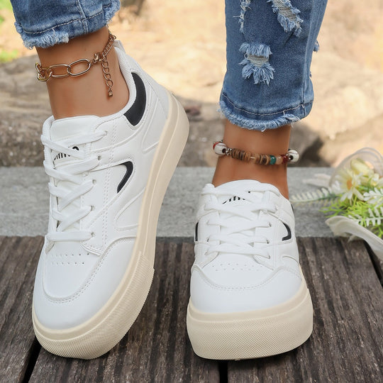 Damen Modische Sneaker mit trendiger Plateausohle EB