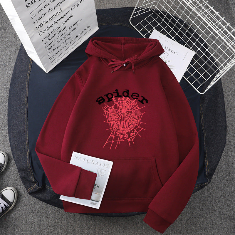 Damen Kapuzensweater mit kreativem Spinnenmotiv EB