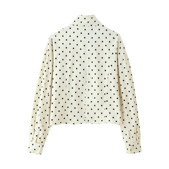 Damen trendige gepunktete Blousonjacke EB