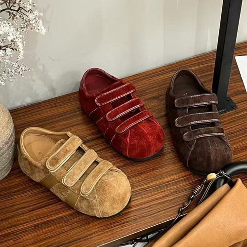 Damen Sneaker mit praktischem Klettverschluss und hochwertigem Wildleder EB