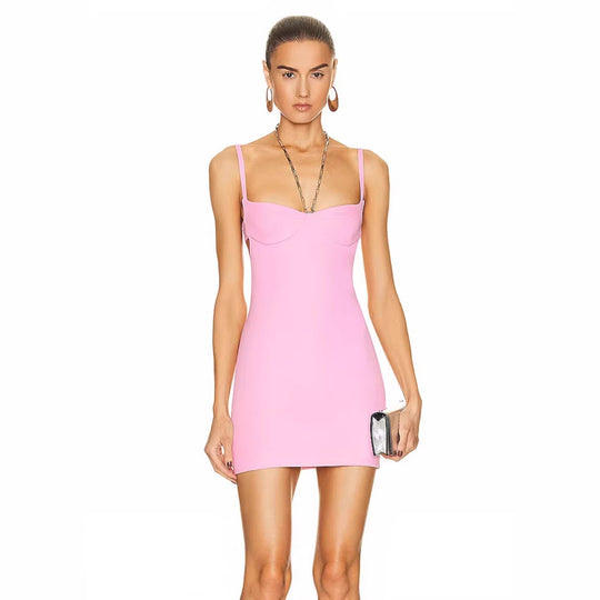 Damen Cocktailkleid mit trägerlosem Design und figurbetontem Schnitt EB