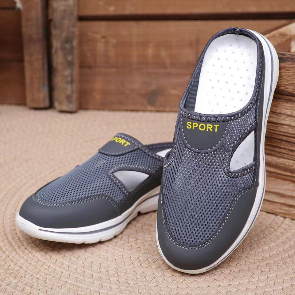 Damen atmungsaktive Freizeitschuhe mit offenem Fersenbereich und rutschfester Sohle EB