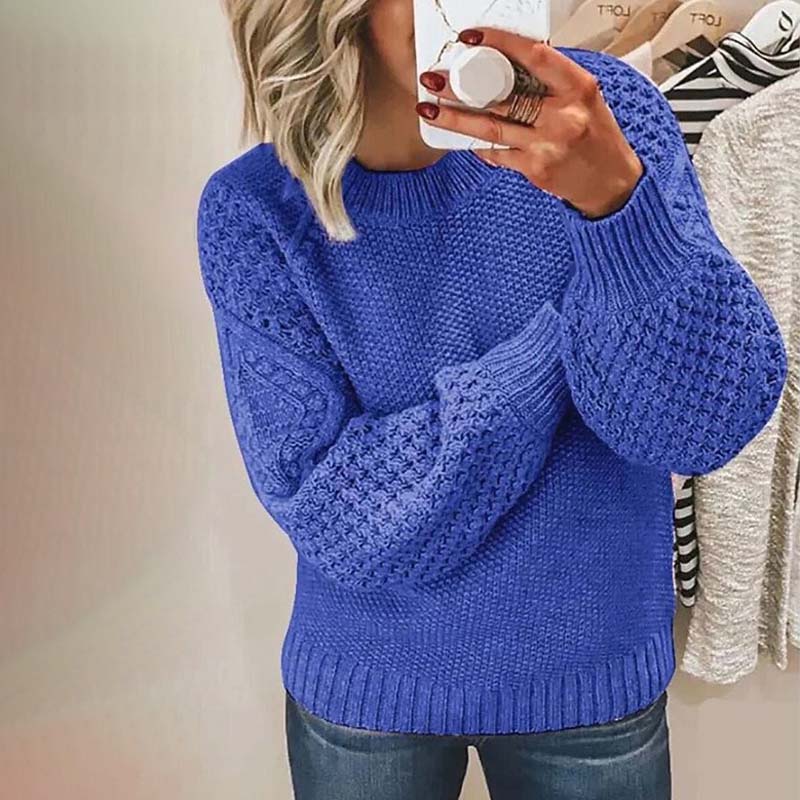 EB | Pullover - Damen Winter Freizeit Strickpullover
