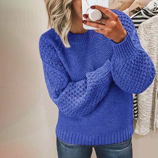 EB | Strickpullover mit Strukturmuster Akryl Weich, Stilvoll