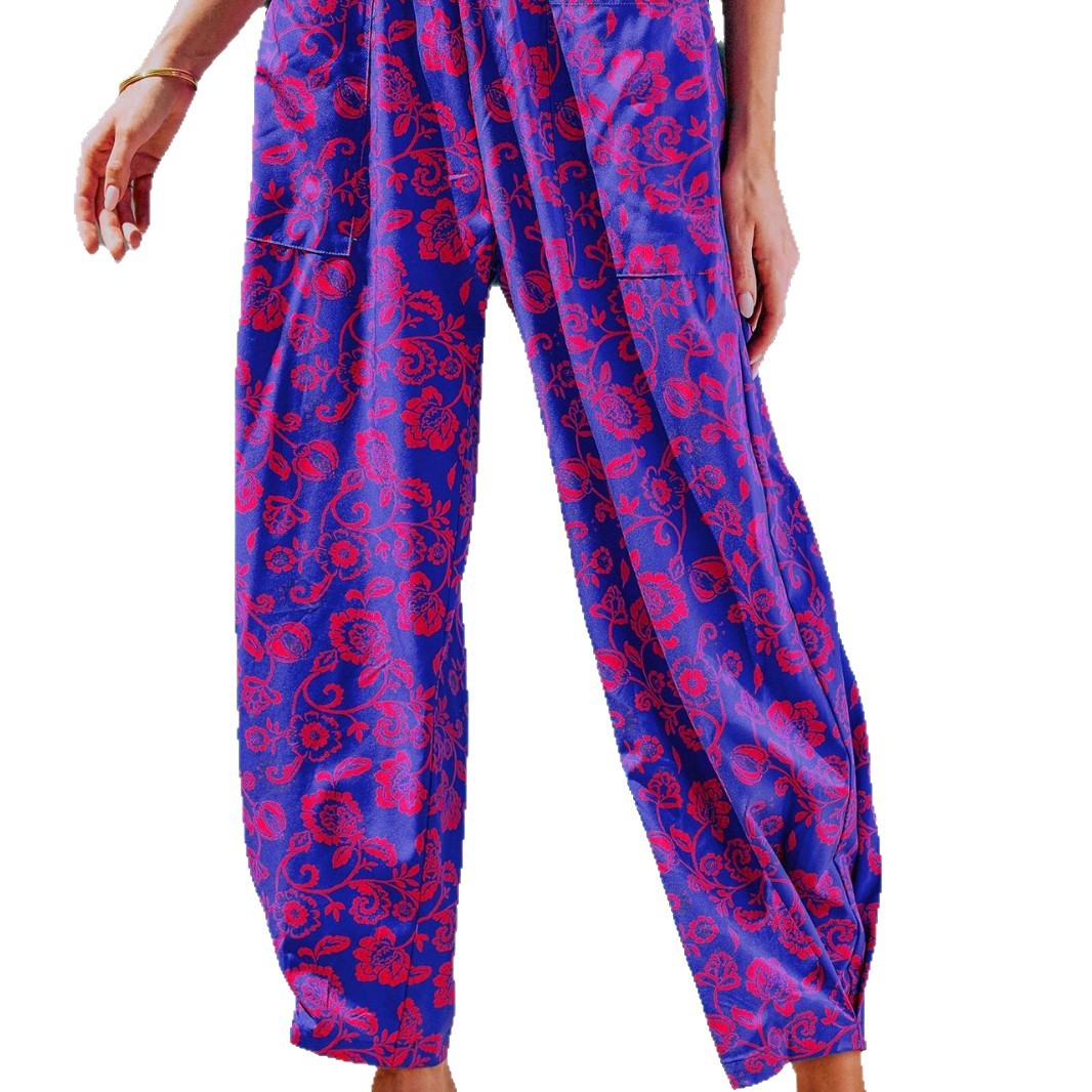 Damen Elegante und lässige Druckhose EB