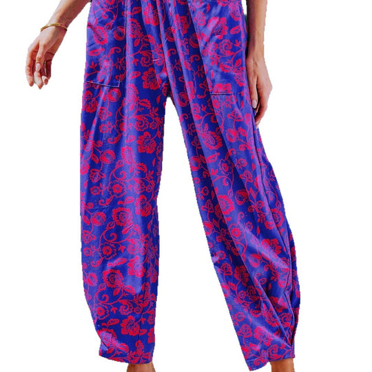 Damen Elegante und lässige Druckhose EB