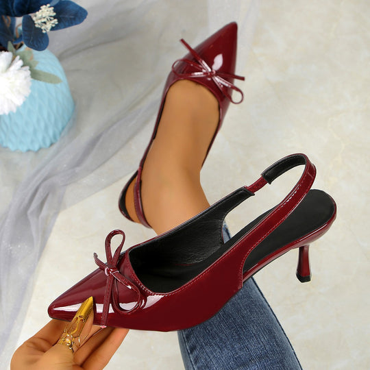 Damen Slingback-Pumps mit eleganter Schleifenapplikation EB