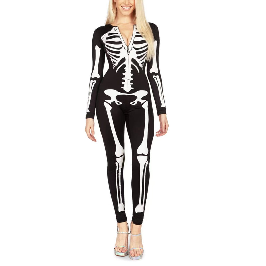 Femme Skeleton Print Bodysuit Heidi-Mode