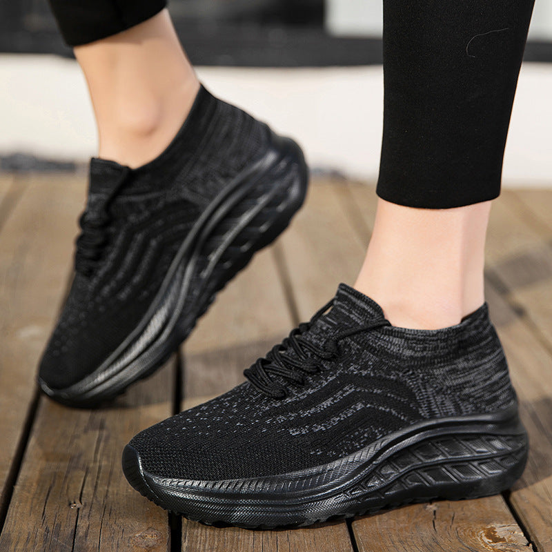 Damen Sportliche Laufschuhe mit atmungsaktivem Strick-Obermaterial und flexibler Sohle EB