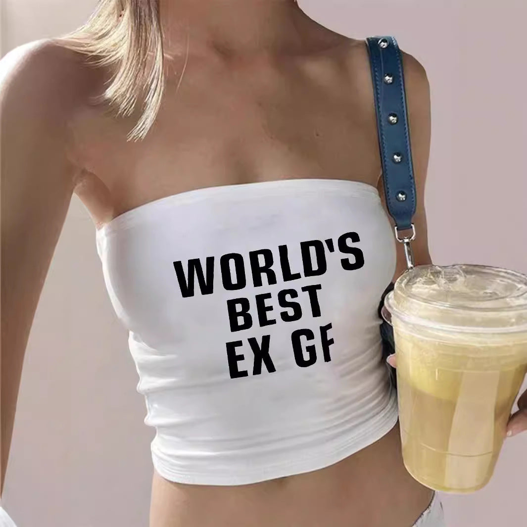 Damen Bandeau-Top mit fröhlichem Gespenster-Motiv EB