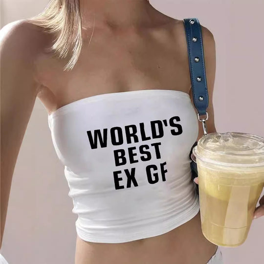 Damen Bandeau-Top mit fröhlichem Gespenster-Motiv EB