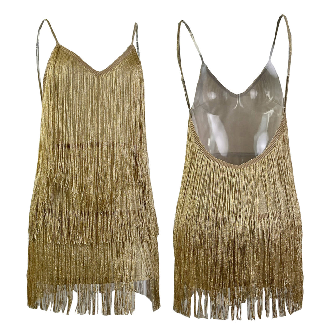 Damen Fransen Minikleid EB