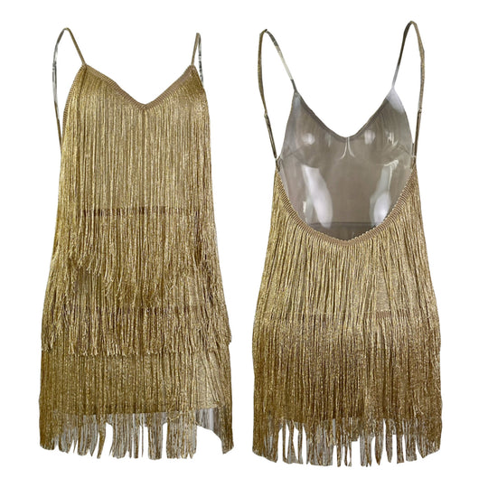 Damen Fransen Minikleid EB