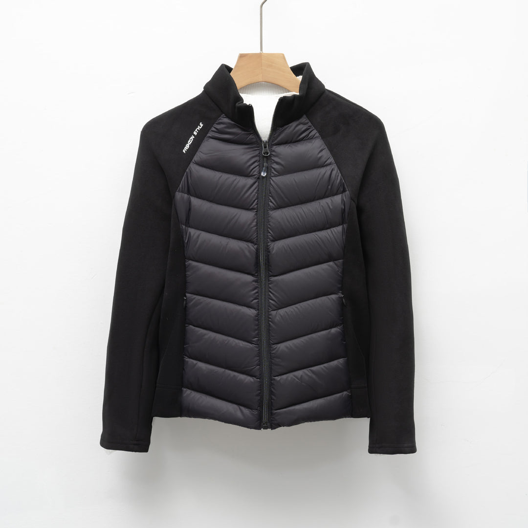 Damen gesteppte Sportjacke mit hohem Kragen und funktionalen Reißverschlusstaschen EB