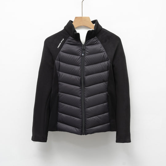 Damen gesteppte Sportjacke mit hohem Kragen und funktionalen Reißverschlusstaschen EB