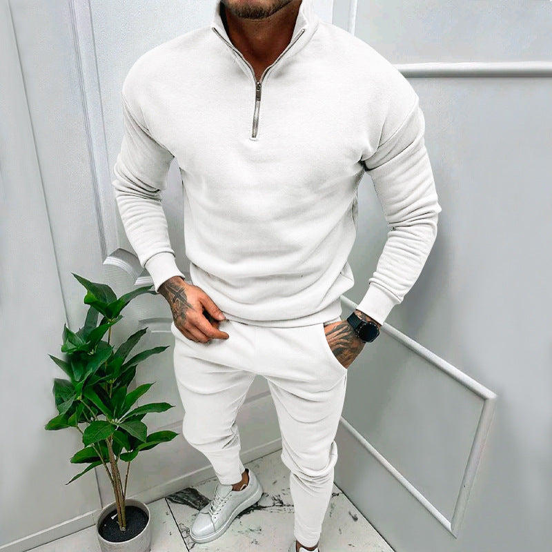 Herren sportives Sweatshirt- und Jogginghose-Set mit Reißverschluss EB