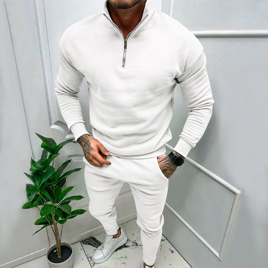 Herren sportives Sweatshirt- und Jogginghose-Set mit Reißverschluss EB
