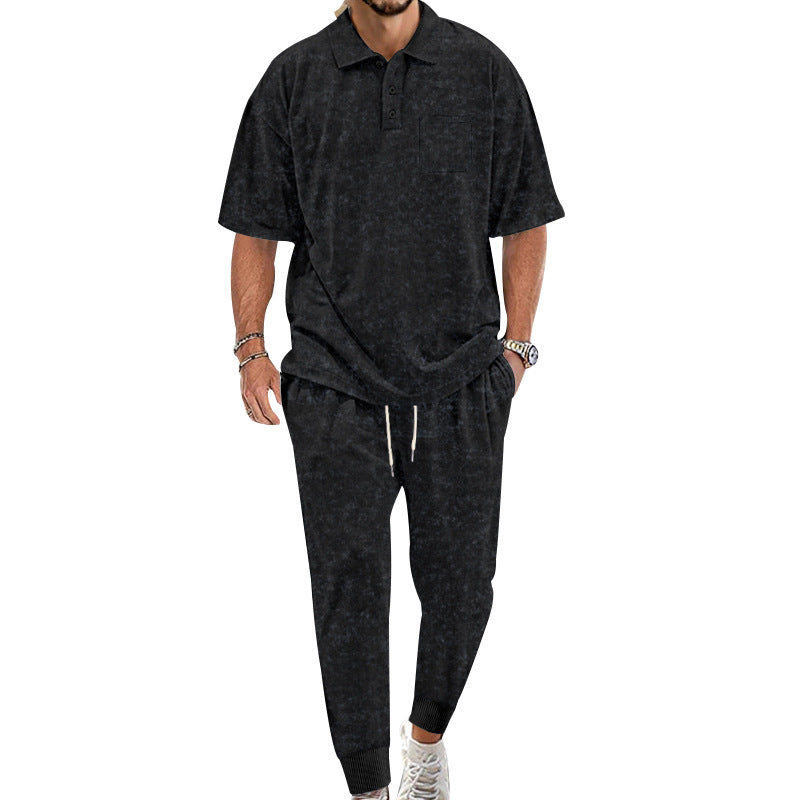 Herren lässiges Freizeit-Set aus weichem Material mit praktischem Kordelzug und elastischem Bund EB