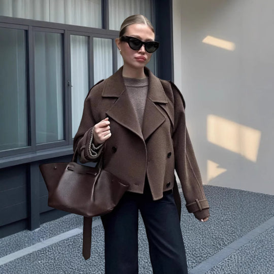 Damen Elegante und lässige Wolljacke EB
