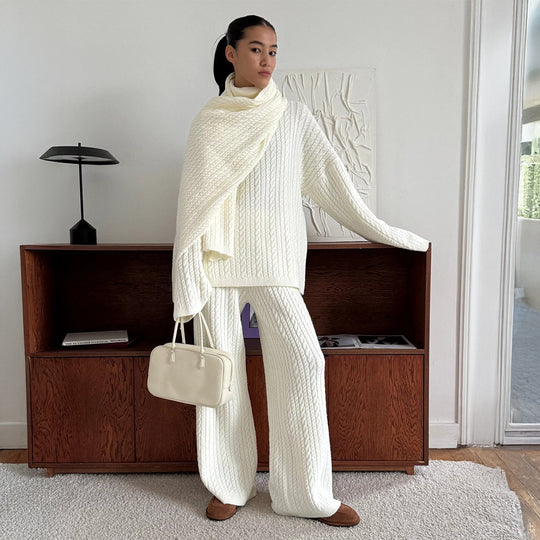 Damen Hochwertiges, gestricktes Lounge-Ensemble EB