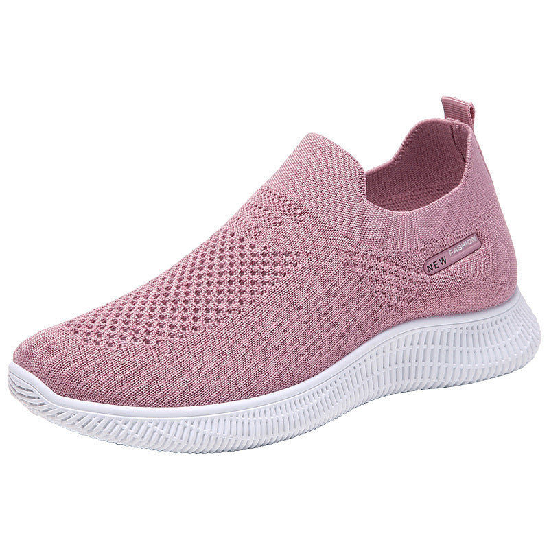 Damen Slip-On Freizeitschuhe mit atmungsaktivem Obermaterial und rutschfester Sohle EB