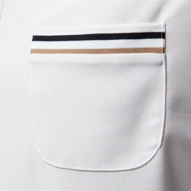 Herren nan modernes Poloshirt mit aufgesetzter Brusttasche und Kontrastbesatz am Polokragen EB