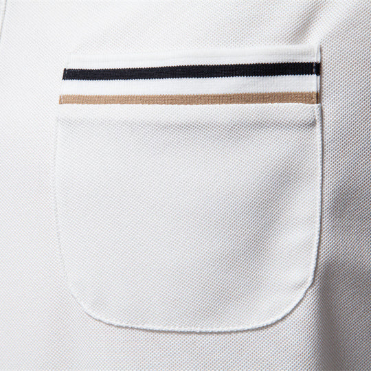 Herren nan modernes Poloshirt mit aufgesetzter Brusttasche und Kontrastbesatz am Polokragen EB