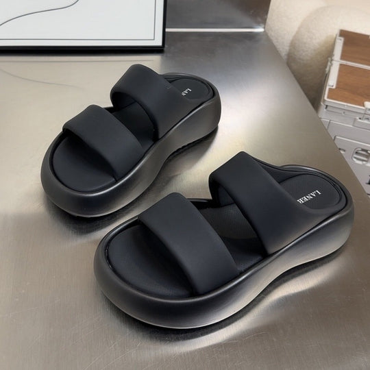 Damen Komfort-Sandalen mit leichtem Plateau und verstellbaren Riemen EB