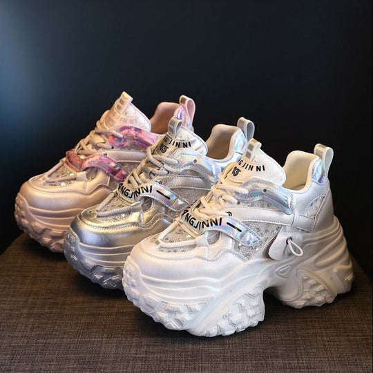 Damen Sportliche Chunky Sneakers mit innovativem Sohlenprofil EB