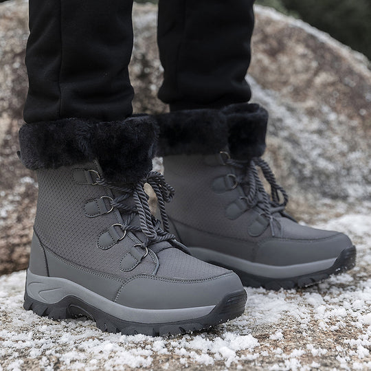 Damen Fleecegefütterte Winter-Boots mit rutschfester Sohle und hohem Knöchelschutz EB